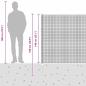 Preview: Zaun mit Pfosten Grau 1,4 x 10 m Stahl und PVC