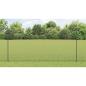 Preview: Zaun mit Pfosten Grau 1,5 x 10 m Stahl und PVC