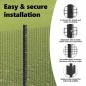 Preview: Zaun mit Pfosten Grau 1,6 x 10 m Stahl und PVC