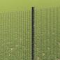 Preview: Zaun mit Pfosten Grau 1,6 x 10 m Stahl und PVC