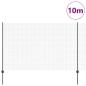 Preview: Zaun mit Pfosten Grau 1,6 x 10 m Stahl und PVC
