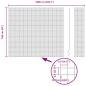 Preview: Zaun mit Pfosten Grau 1,6 x 10 m Stahl und PVC
