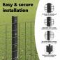 Preview: Zaun mit Pfosten Grau 1,2 x 25 m Stahl und PVC