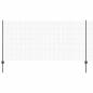 Preview: Zaun mit Pfosten Grau 1,2 x 25 m Stahl und PVC