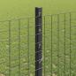 Preview: Zaun mit Pfosten Grau 1,2 x 25 m Stahl und PVC