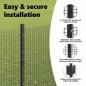 Preview: Zaun mit Pfosten Grau 1,4 x 25 m Stahl und PVC