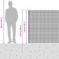 Preview: Zaun mit Pfosten Grau 1,4 x 25 m Stahl und PVC