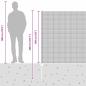 Preview: Zaun mit Pfosten Grau 1.6 x 25 m Stahl und PVC