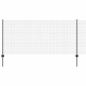 Preview: Zaun mit Pfosten Grau 1 x 50 m Stahl und PVC