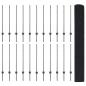 Preview: Zaun mit Pfosten Grau 1 x 50 m Stahl und PVC