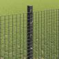Preview: Zaun mit Pfosten Grau 1,2 x 50 m Stahl und PVC