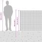 Preview: Zaun mit Pfosten Grau 1,2 x 50 m Stahl und PVC