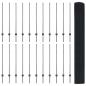 Preview: Zaun mit Pfosten Grau 1,2 x 50 m Stahl und PVC