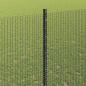 Preview: Zaun mit Pfosten Grau 1,4 x 50 m Stahl und PVC