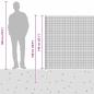 Preview: Zaun mit Pfosten Grau 1,4 x 50 m Stahl und PVC