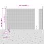 Preview: Zaun mit Pfosten Grau 1,5 x 50 m Stahl und PVC