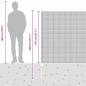 Preview: Zaun mit Pfosten Grau 1,5 x 50 m Stahl und PVC