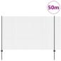 Preview: Zaun mit Pfosten Grau 1,5 x 50 m Stahl und PVC
