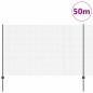 Preview: Zaun mit Pfosten Grau 1,5 x 50 m Stahl und PVC