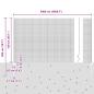 Preview: Zaun mit Pfosten Grau 1,5 x 50 m Stahl und PVC