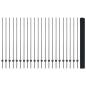 Preview: Zaun mit Pfosten Grau 1,5 x 50 m Stahl und PVC