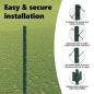 Preview: Zaun mit Pfosten Grün 1,4 x 10 m Stahl und PVC