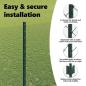 Preview: Zaun mit Pfosten Grün 1,6 x 10 m Stahl und PVC