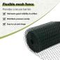 Preview: Zaun mit Pfosten Grün 1.6 x 25 m Stahl und PVC