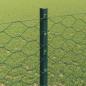 Preview: Sechseckzaun mit Pfosten 50 x 1,2 m PVC-beschichteter Stahl