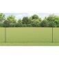 Preview: Zaun mit Pfosten Grau 1,4 x 10 m Stahl und PVC