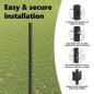 Preview: Zaun mit Pfosten Grau 1,6 x 10 m Stahl und PVC