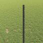 Preview: Zaun mit Pfosten Grau 1 x 25 m Stahl