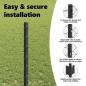 Preview: Zaun mit Pfosten Grau 1 x 25 m Stahl