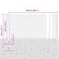 Preview: Zaun mit Pfosten Grau 1 x 25 m Stahl