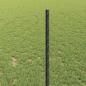 Preview: Zaun mit Pfosten Grau 1 x 25 m Stahl
