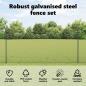 Preview: Zaun mit Pfosten Grau 1,2 x 25 m Stahl