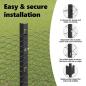 Preview: Zaun mit Pfosten Grau 1,2 x 25 m Stahl