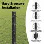 Preview: Sechseckiger Zaun mit Pfosten 25 x 1,2 m Grau Netz