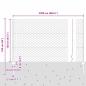 Preview: Zaun mit Pfosten Grau 1,2 x 25 m Stahl