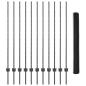 Preview: Sechseckzaun mit Pfosten 25 x 1,4 m PVC-beschichteter Stahl