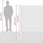 Preview: Zaun mit Pfosten Grau 1.6 x 25 m Stahl und PVC