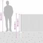 Preview: Zaun mit Pfosten Grau 1 x 50 m Stahl und PVC