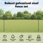 Preview: Zaun mit Pfosten Grau 1 x 50 m Stahl und PVC