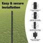 Preview: Zaun mit Pfosten Grau 1 x 50 m Stahl und PVC