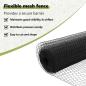 Preview: Zaun mit Pfosten Grau 1 x 50 m Stahl und PVC