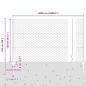 Preview: Zaun mit Pfosten Grau 1,2 x 50 m Stahl und PVC