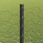 Preview: Zaun mit Pfosten Grau 1,2 x 50 m Stahl und PVC