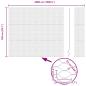 Preview: Zaun mit Pfosten Grau 1,5 x 50 m Stahl und PVC