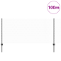 Preview: Zaun mit Pfosten Grau 1 x 100 m Stahl und PVC