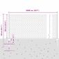 Preview: Zaun mit Pfosten Grau 1 x 100 m Stahl und PVC